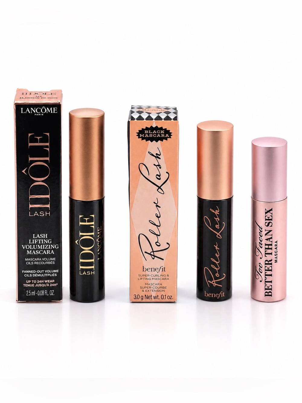 Lancome + Benefit + Too Faced Travel Size Mascara Bundle Black New